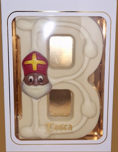 Tosca Luxe Chocoladeletter B Wit