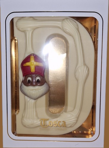Tosca Luxe Chocoladeletter D Wit