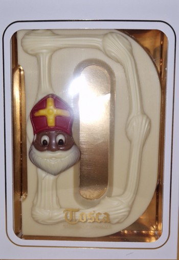 Tosca Luxe Chocoladeletter D Wit