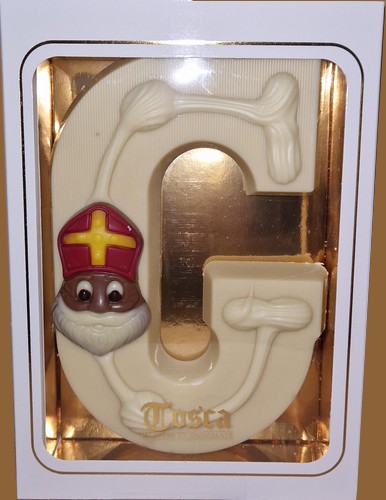 Tosca Luxe Chocoladeletter G Wit