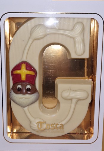 Tosca Luxe Chocoladeletter G Wit