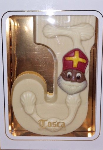 Tosca Luxe Chocoladeletter J Wit