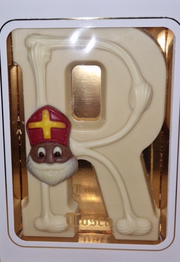 Tosca Luxe Chocoladeletter R Wit