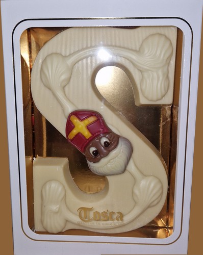 Tosca Luxe Chocoladeletter S Wit