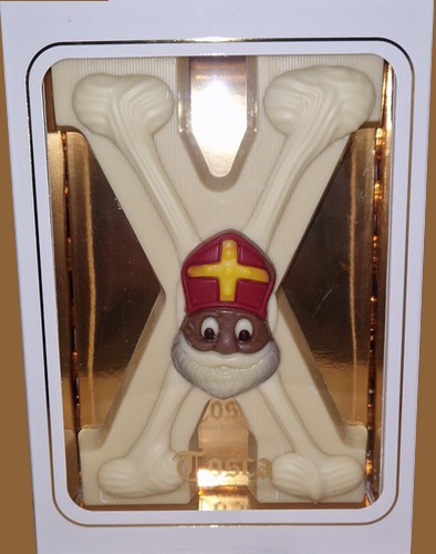 Tosca Luxe Chocoladeletter X Wit