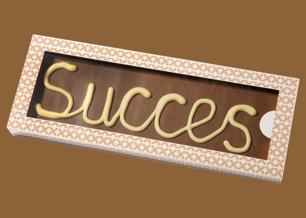  Belgische Chocolade Tablet in Luxe Doos "Succes" ±250gr.
