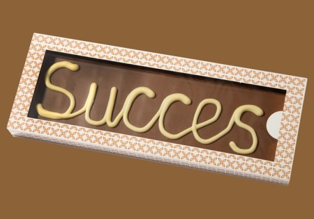 Belgische Chocolade Tablet in Luxe Doos "Succes" ±250gr.