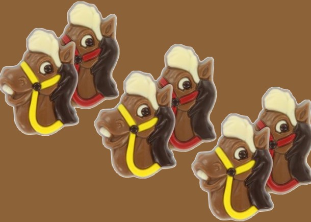 Sintchocolade Paardenhoofd melk Bakje 7 stuks